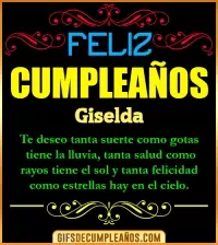 GIF Frases de Cumpleaños Giselda